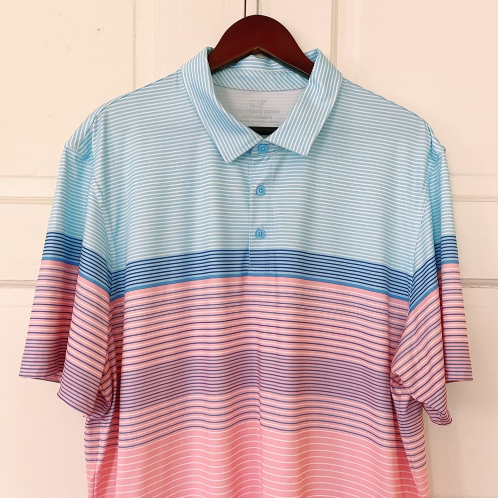 Vineyard Vines - Men’s striped performance polo